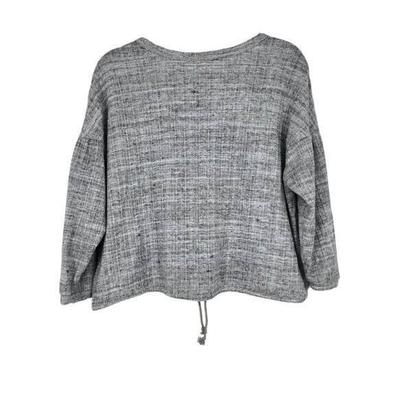 Anthropologie Long Sleeve Drop Shoulder Cinched Hem Pullover Sweater Size Medium - Picture 6 of 6